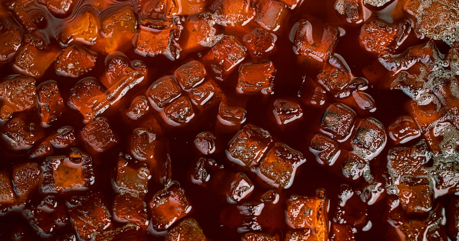 Cold brew coffee with ice cubes