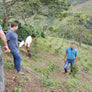 Kaldi's owner Tyler Zimmer visiting the Imbachi farm