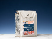 A 2lb bag of 700 blend sits on a marble countertop
