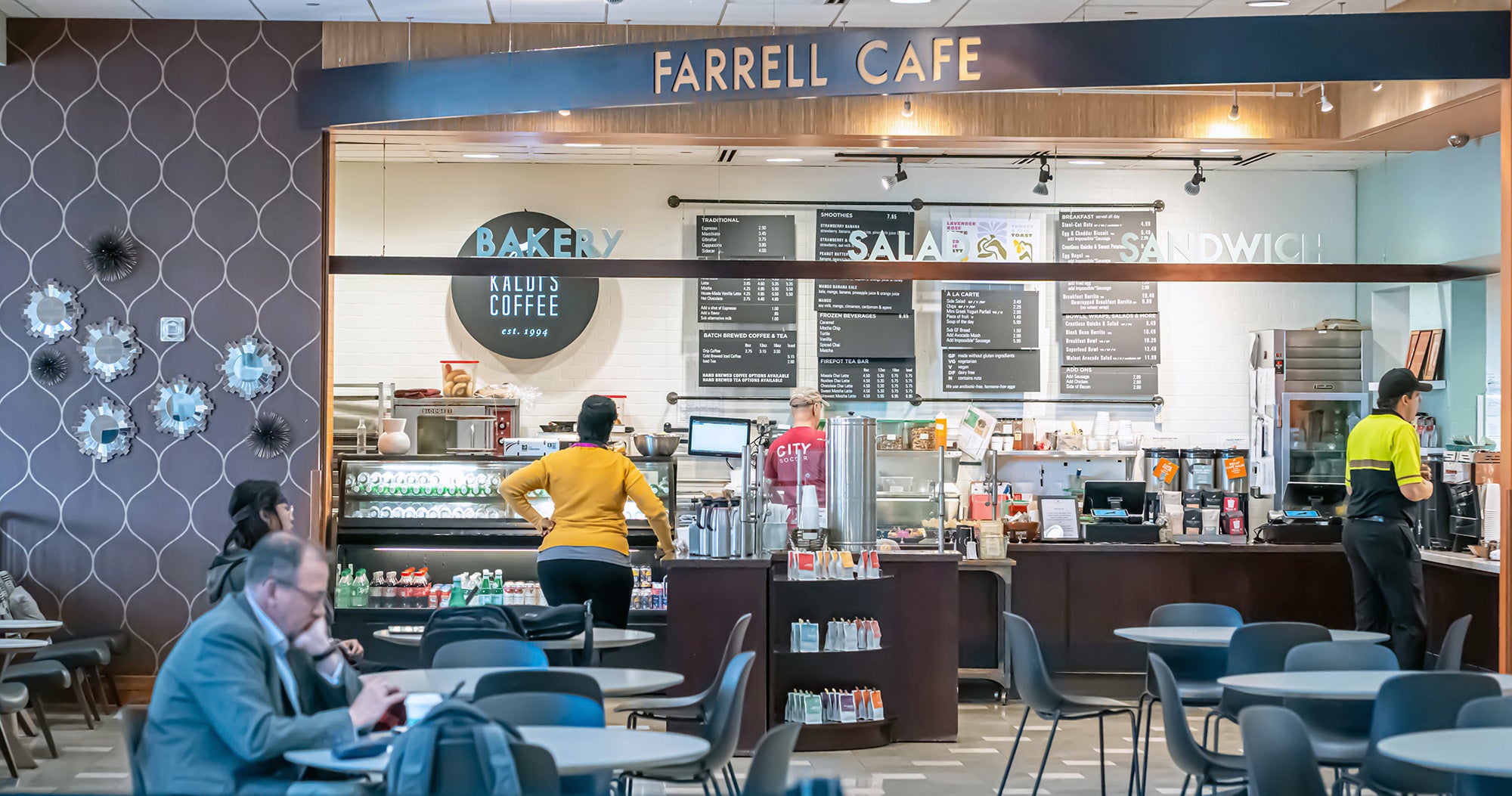 Image of inside of Kaldi's Coffee Farrell cafe