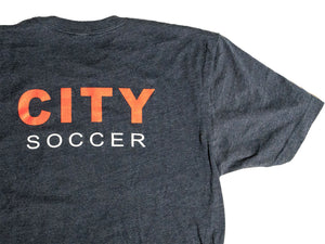 Game Day Club Navy Shirt - Back including "CITY SOCCER" text