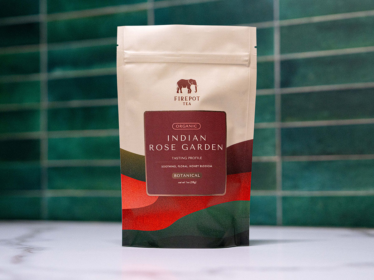 1oz bag of Indian Rose Garden tea from Firepot Tea
