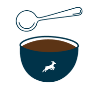 cupping spoon and cup illustration