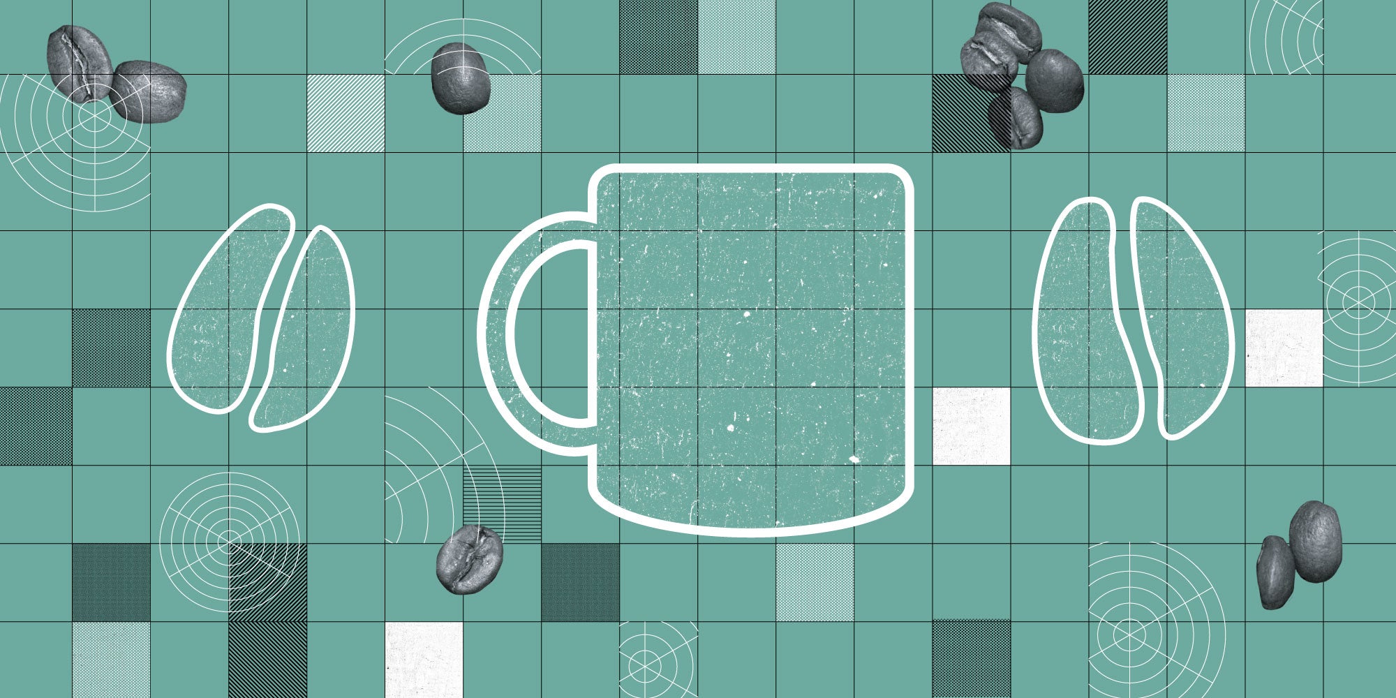 Coffee Mug with Two Coffee Beans- Change your coffee habits by selecting a new coffee roast and weighing out your coffee beans