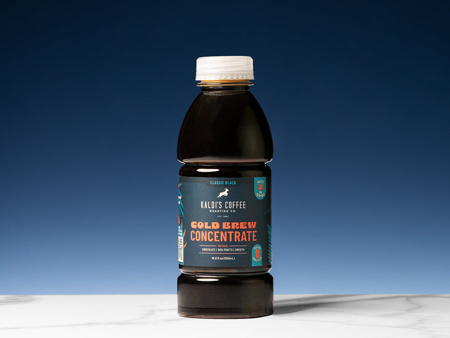 16.9oz bottle of Kaldi's Coffee Cold Brew Concentrate