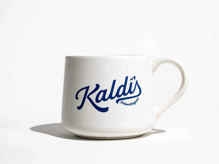 Image of Kaldi's crescent mug front