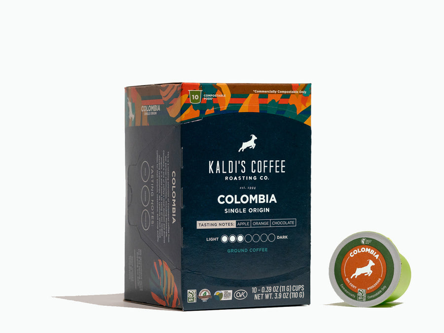 Box of Colombia Single Origin Coffee Pods