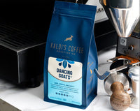 front image of Dancing Goats blend on bar