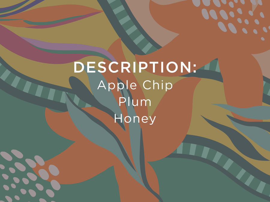 Description: Apple Chip, Plum, Honey