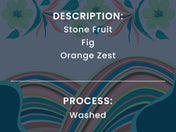 Description: Stone fruit, fig, orange zest. Process: Washed