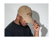 Image of front of embroidered hat at an angle 
