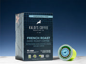 Box of Compostable French Roast Coffee Pods - 10 cups per pack