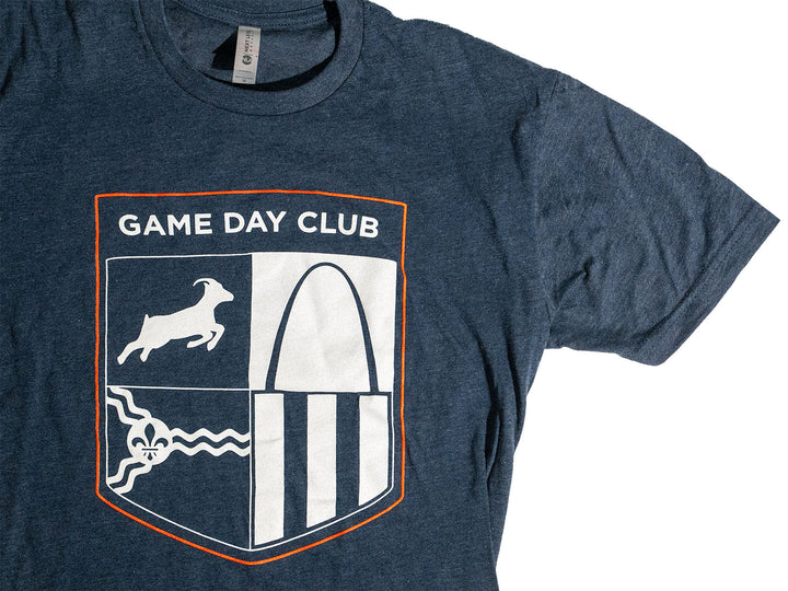 Game Day Club Navy Shirt - Front including the Game Day Club crest