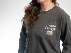 The front of the Feelin' Groggy long sleeve tee