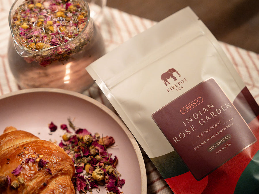 1oz bag of Indian Rose Garden tea from Firepot Tea