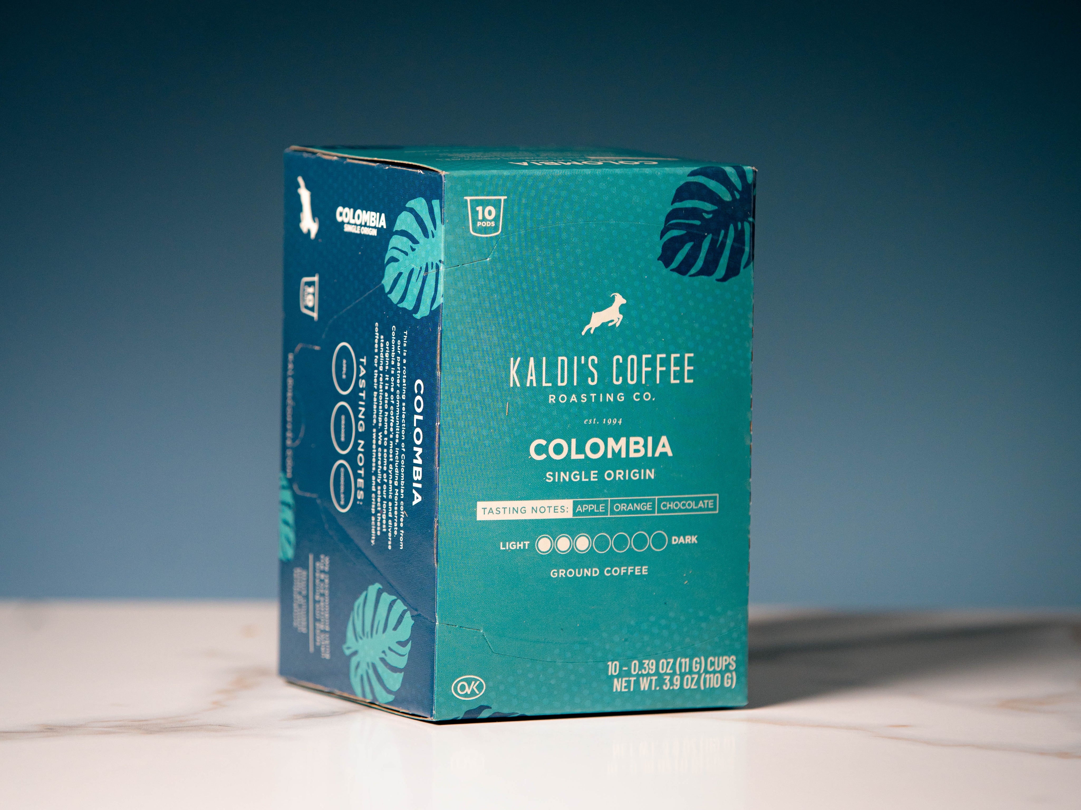 Box of Colombia Single Origin Coffee Pods