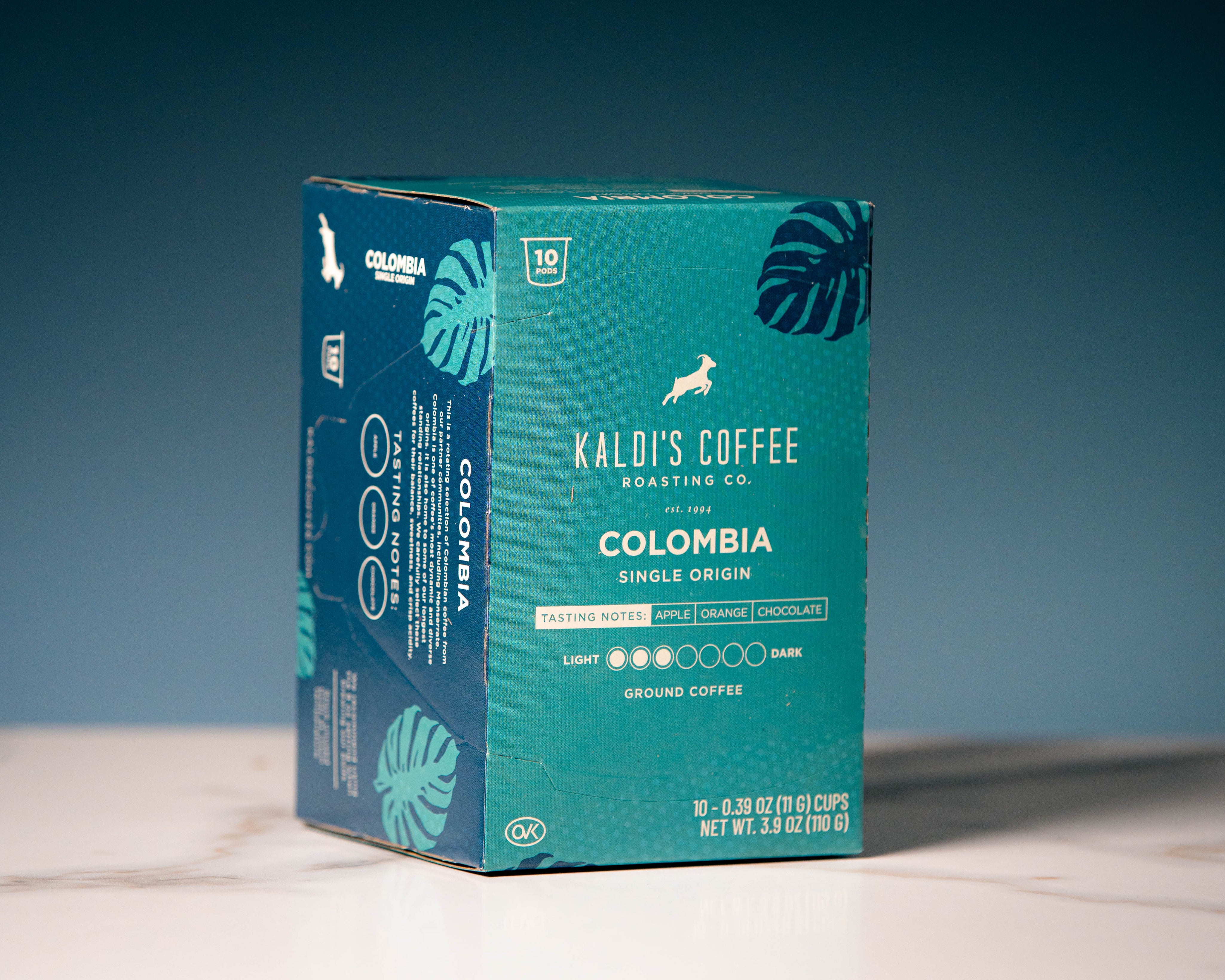 Box of Colombia Single Origin Coffee Pods