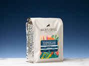 2lb Kaldi's Coffee bag with a blue gradient background