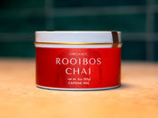 3oz tin of loose leaf rooibos chai from Firepot Tea
